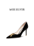 MISS SILVER尖头高跟鞋女2024年秋季新款浅口细跟金属扣气质时尚黑色单鞋 黑色8.5CM 34