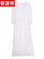 恒源祥含真丝连衣裙女夏季新款洋气减龄遮肚子高端七分袖桑蚕丝长裙 白色 M