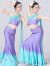 勤度傣族舞蹈服装儿童演出服套装舞西双版纳傣装服饰泼水节 紫色:+上衣+子 170