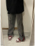 维伦凯XK SHUO冬季新款美式黑红双拉链水洗做旧牛仔裤男女设计感长裤 黑色 s