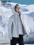 鸭鸭（YAYA）冰壳系列户外衣羽绒服2023年冬季新款冰岛雁鸭绒外套ZH 冰川蓝 S