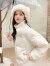 NAKEZG白色短款羽绒服女冬季2024年新款白鸭绒小个子宽松加厚韩版时尚潮 珍珠白 S (80110斤)