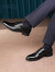 金利来（goldlion）男鞋商务正装休闲鞋简约舒适皮鞋567810183ABB-黑色-41码
