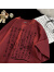 让的熊新中式短袖T恤男款2024夏季国潮汉字印花潮流设计感宽松圆领半袖 酒红色 2XL