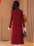 佐倾喜婆婆婚宴装60岁2023新款女秋平时可穿结婚礼服高端妈妈两件套连 红色 (外套+连衣裙) M