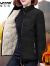 啄木鸟女士棉衣冬装2024新款中年加厚保暖羊羔绒短款外套 黑色 M (90-120斤)