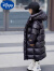 迪士尼（Disney）儿童羽绒服男童女童长款黑色加厚棉袄冬季新款过膝冬装保暖外套 黑色 黑金  加厚长款 110cm(建议身高95100)