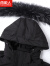 南极人羽绒服男中老年中长款加厚保暖连帽老年人外套男装冬爸爸装 中长款-无毛领-黑色 4XL(可穿185-200斤)