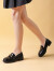 回力女鞋单鞋套脚乐福鞋浅口小皮鞋休闲鞋 WXP(WZ)-154301 黑色 36