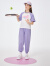 巴拉巴拉童装儿童套装洋气新款夏装女中大童运动风两件套甜酷 粉紫70027 140cm