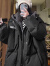 坦博尔美式复古羽绒服女冬季13高中初中学生假两件连帽加厚1 咖啡色 S码（70-89）斤仅供参考
