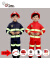 奥特曼儿童消防员服装职业体验角色扮演出服六一节表演亲子小孩衣服套装 红色长袖+布帽子+腰带 100cm(100cm)