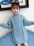 迪士尼（Disney）儿童羊毛衫女童高领毛衣女孩秋冬装长款针织打底衫中大童加厚洋气 雾霾蓝 110 建议身高约110cm
