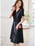 皮尔卡丹夏季短袖连衣裙女装2024新款韩版显瘦潮流气质中长款针织卫衣裙子 粉色 XL（120-130斤）