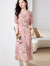AHZA杭州真丝连衣裙女2024新款夏季国际大品牌高端奢华桑蚕丝裙 粉色（高品质） M（高品质）