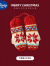 迪士尼新年红色五指分指手套女韩版冬季可爱保暖加厚针织毛线圣诞节礼物 粉色半指款【水冰月】 均码