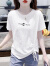 燕浔不规则t恤短袖女夏季2024年新款镂空小衫时尚洋气时髦上衣女夏款 白色 L-105-115斤拍
