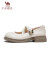 骆驼（CAMEL）玛丽珍单鞋女新款JK小皮鞋女鞋子 L23A076017米白 37