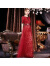 TAO HAN结婚宴会妈妈高端礼服2024新款红色连衣裙年轻高贵丈母娘喜婆婆装 酒红色（收藏优先发货） 3XL