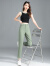 艾靖雅休闲裤女装哈伦裤2024新款夏季薄款高腰显瘦小个子西裤九分裤裤子 绿色 XL（115-125斤）