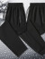 卡度顿特大码冰丝休闲裤子男夏季宽松薄款纯色长裤垂感速干裤加肥加大 缩口黑色 6XL适合210-230斤