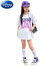 迪士尼（Disney）女童夏季短袖T恤儿童休闲百搭舒适字母印花上衣中大童女孩夏装潮 白色 120cm