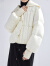 播90绒短款羽绒服女冬季新款设计感绗缝保暖外套DDQ4RD5761 W00荼白色 XS