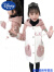迪士尼（Disney）女童冬装外套2023新款冬季洋气儿童韩版中长款秋冬款加厚外穿大衣 粉红色 (夹棉加厚) 130