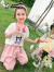 奥特曼女童夏装套装2024新款儿童库洛米衣服宝宝夏季时髦洋气运动两件套 紫色【套装无相机】 140cm