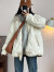 巾玖女2023年新款加厚袄冬季夹外套感超好看菱格衣 白色 S115斤以内