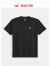 HOLLISTER【凉感T】24春夏新款美式Logo短袖T恤男女装 KI324-4061 黑色 L (180/108A)
