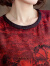 齐黛品牌香云纱上衣女2024新款短袖新中式时尚印花桑蚕丝真丝衬衫 红底牡丹 L/105-130斤