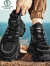 啄木鸟男鞋夏季工地干活防滑工作厚底耐磨户外登山运动工装马丁靴子 黑色 39 标准运动码