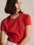 Polo Ralph Lauren 拉夫劳伦女装 24早春宽松版短袖针织衫RL25286 600-邮政红 M