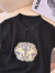皮尔卡丹新中式国风刺绣针织t恤女夏季设计感打底衫小个子别致上衣t恤 杏色 S(95斤以下拍)