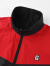 Gap男装春季2024新款LOGO撞色半高领棒球服夹克877536时尚外套 黑红撞色 180/100A(XL)亚洲尺码