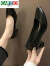 卡帝乐鳄鱼（CARTELO）新款雨鞋女款时尚夏季高跟凉鞋单鞋防滑防水胶鞋浅口雨靴短款水鞋 黑色 623 36 偏小一码