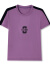 富夕中年妈妈短袖运动服套装女夏季2024新款立领t恤洋气中老年两件套 8801香芋紫+中裤 XL建议85-105斤