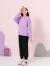 马克华菲女童套装春款儿童卫衣时尚运动童装女孩春季新款卫衣卫裤两件装 紫A135+黑Z72 150