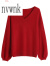 NVWNK羊绒衫女100%山羊绒2023新款冬季加厚保暖针织衫打底上衣红色毛衣 红色 L