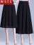 WSTE意大利品牌高端黑色半身裙雪纺气质裙子女夏季小个子长裙2024新款 黑色常规款 裙长72CM 4XL