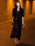 皮尔卡丹黑色吊带连衣裙子女夏季2024新款茶歇法式海边度假高级感套装长裙 黑色吊带 M-95-105斤