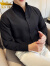 KIN DON男士立领衬衫长袖春秋高级感新中式男装改良中山装修身中山领衬衣 白色 M(100-120斤)