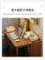 风叶青青全实木折叠书桌电脑桌办公桌学生家用小型台式卧室床边写字工作台 全实木书桌+牛角椅（白色） 1.2米