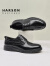 哈森（Harson）男鞋商务皮鞋夏季新款商务休闲百搭皮鞋简约正装德比鞋结婚新郎鞋 NS43123黑色 42