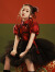 猫总监红色女童礼服走秀中国风高端公主裙旗袍儿童生日宴女孩新款演出服 图片色 100cm