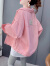 筱娅（XIAOYA）粉色牛仔外套女短款小个子2024年新款春秋宽松设计感洋气夹克上衣 粉色 均码建议85-155斤