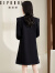 歌珀莱品牌女装洋气减龄卫衣裙2024春装新款遮肚子显瘦休闲连衣裙女 黑色 M