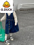 G.DUCKKIDS品牌女童春装连衣裙套装韩版大童宽松牛仔背心裙背带裙两件套BSN 蓝色 120cm