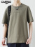 卡帝乐鳄鱼（CARTELO）短袖男士夏季短袖T恤男士纯棉体恤衫透气上衣服男装 浅绿色 XL 